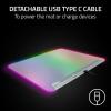 imageRazer Firefly V2 Pro Fully Illuminated RGB Gaming Mouse Mat Backlit Design  15 Zone Chroma Lighting  USB 20 Port  Detachable USB Type C Cable  Micro Textured Surface  Anti Slip BasePhantom White