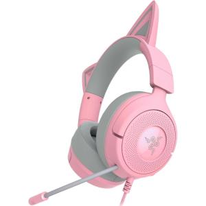 imageRazer Kraken Kitty V3 X Wired Gaming Headset Kitty Ears  HyperClear Cardioid Mic  40 mm Drivers  71 Surround Sound  Comfy Ear Cushions  CrossPlatform via 35mm PC PS5 Xbox Switch 2  BlackQuartz Pink