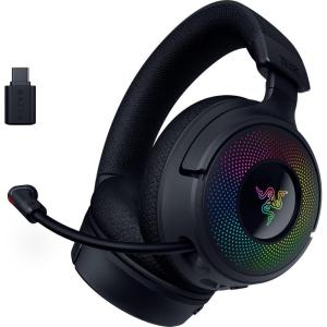 imageRazer Kraken V4 Wireless Gaming Headset 24GHz Bluetooth USB  Super Wideband Mic  40 mm Drivers  9 Zone RGB Lighting  for PC Mac PS5 Nintendo Switch 2 Steam Deck Smartphone  Black