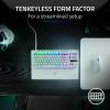 imageRazer  Huntsman V3 Pro TKL Wired Analog Optical Esports Keyboard with with Snap Tap Mode Rapid Trigger and Adjustable Actuation  White