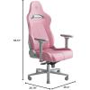 imageRazer Enki Gaming Chair AllDay Comfort  Builtin Lumbar Arch  Optimized Cushion Density  DualTextured EcoFriendly Synthetic Leather  Reactive Seat Tilt ampamp 152Degree Recline  PinkQuartz