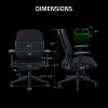 imageRazer Fujin Mesh Ergonomic Gaming Chair UltraDurable ampamp Breathable  130 Degree Recline  Adjustable Lumbar Support  3D Padded Armrests  Premium Frame  Sturdy Build