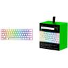 imageRazer Huntsman Mini 60 Gaming Keyboard  PBT Keycap  Coiled Cable Upgrade Set Bundle Classic BlackClicky Optical  Quartz PinkWhite Keyboard  White Upgrade Set