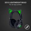 imageRazer Kraken Kitty V2 BT Wireless RGB Headset Chroma RGB Kitty Ears ampamp Earcups  Bluetooth 5240 mm Drivers  NoiseCancelling Mics  Lightweight  40 Hr Battery wType C Charging  BlackBlack