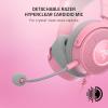 imageRazer Kraken Kitty V2 Pro Wired RGB Headset Interchangeable Ears Kitty Bear Bunny  Stream Reactive Lighting  Detachable HyperClear Cardioid Mic  50mm Drivers  71 Surround Sound  BlackQuartz Pink