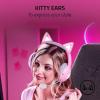 imageRazer Kraken Kitty V2 USB Wired Headset Chroma RGB Kitty Ears  Stream Reactive Lighting  HyperClear Cardioid Mic  40 mm Drivers  71 Surround Sound  Comfortable Ear Cushions  WhiteQuartz Pink