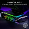 imageRazer Monitor Stand Chroma 4 Port Hub  USB A 32 USB C 32 HDMI 20  Ergonomic Height  Durable Aluminum Supports Up to 44 lbs  Organize Storage Shelf  Remappable RGB Buttons  Chroma RGB