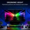 imageRazer Monitor Stand Chroma 4 Port Hub  USB A 32 USB C 32 HDMI 20  Ergonomic Height  Durable Aluminum Supports Up to 44 lbs  Organize Storage Shelf  Remappable RGB Buttons  Chroma RGB