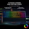 imageRazer Ornata V3 Gaming Keyboard Low Profile Keys  Mecha Membrane Switches  UV Coated Keycaps  Backlit Media Keys  10 Zone RGB Lighting  Spill Resistant  Magnetic Wrist Wrest  Snap TapBlack