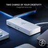 imageRazer Thunderbolt 4 Dock 10 Ports in 1  Dual 4K or Single 8K Output  USB A and C Hub 25 GbE Thunderbolt 3 Mac and PC Compatible  Thunderbolt 4 Certified  Passthrough Charging  Mercury White