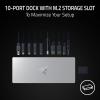 imageRazer Thunderbolt 5 Dock 11 Port Docking Station with M2 SSD Slot  120Gbps Transfer Speeds  3X 4K Displays at 144 Hz on TB54 Laptops  140W PD Charging  Active Cooling  TB Share  Mercury