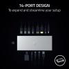 imageRazer USB 4 Dock 14 Ports Type C Type A HDMI DP Ethernet SD 35mm  Dual Monitor Up to 4K 120 Hz  Laptop ampamp Phone Fast Charge  Durable Lightweight Casing  Windows ampamp Mac Compatible  MercuryMercury