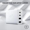 imageRazer USBC 130W GaN Charger 4 Ports  Super Fast Charging for Laptops MacBook iPad iPhone Samsung Galaxy  Charge Multiple Devices  Compact ampamp Travel Ready  International Plugs Included  WhiteWhite