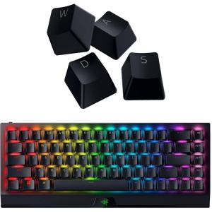 imageRazer BlackWidow V3 Mini HyperSpeed 65 Wireless Mechanical Gaming Keyboard Yellow Mechanical Switches Linear ampamp Silent  Phantom Pudding Keycaps  Chroma RGB  Up to 200 Hr Battery  Snap TapYellow Switches  Linear  Silent