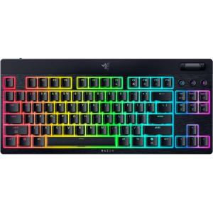 imageRazer BlackWidow V4 Low Profile TKL HyperSpeed Wireless Gaming Keyboard Orange Mechanical Switches  24GHz Wireless ampamp Bluetooth  MultiFunction Roller  3 Control Buttons  Long Battery LifeYellow Linear Switches