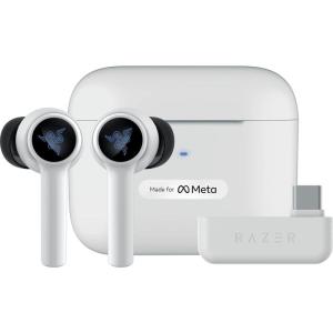 imageRazer Hammerhead HyperSpeed Wireless Gaming Earbuds for VR Meta Quest 2 ampamp 3 Authorized  24Ghz Wireless via USBC  Bluetooth 52  MultiPlatform  ANC  30 Hr Battery  Comfortable Fit  White