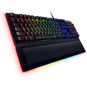 imageRazer Huntsman Elite Gaming Keyboard Fast Keyboard Switches  Clicky Optical Switches  Chroma RGB Lighting  Magnetic Plush Wrist Rest  Dedicated Media Keys ampamp Dial  Classic Black
