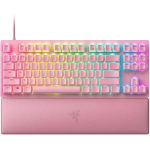 imageRazer Huntsman V2 TKL Tenkeyless Gaming Keyboard Fast Clicky Optical Switches wQuick Keystrokes ampamp 8000Hz Polling Rate  Detachable TypeC Cable  Doubleshot PBT Keycaps  Ergonomic Wrist RestQuartz Pink