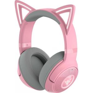 imageRazer Kraken Kitty V2 BT Wireless RGB Headset Chroma RGB Kitty Ears ampamp Earcups  Bluetooth 5240 mm Drivers  NoiseCancelling Mics  Lightweight  40 Hr Battery wType C Charging  BlackQuartz Pink