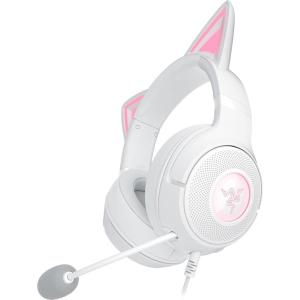 imageRazer Kraken Kitty V2 USB Wired Headset Chroma RGB Kitty Ears  Stream Reactive Lighting  HyperClear Cardioid Mic  40 mm Drivers  71 Surround Sound  Comfortable Ear Cushions  WhiteWhite