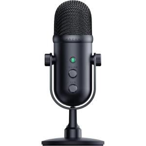 imageRazer Seiren V2 Pro USB Microphone for Streaming Gaming Recording Podcasting on PC Twitch YouTube High Pass Filter  Mic Monitoring and Gain Control  Builtin Shock Absorber and Mic Windsock