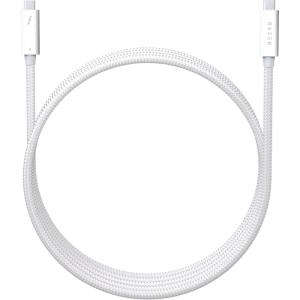 imageRazer Thunderbolt 4 Cable 08m  25ft Up to 40 Gigabits Per Second  Up to 8K Resolutions  Up to 100W Charging  Compatible with Windows PCMacThunderbolt 3 Devices  WhiteWhite