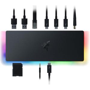 imageRazer Thunderbolt 4 Dock 10 Ports in 1  Dual 4K or Single 8K Video Output  USB A and C Hub 25 GbE Thunderbolt 3 Mac and PC Compatible  Thunderbolt 4 Certified  Passthrough Charging  Chroma