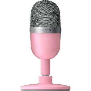 imageRazer Seiren Mini USB Condenser Microphone for Streaming and Gaming on PC  Professional Recording Quality  Precise Supercardioid Pickup Pattern  Tilting Stand  Shock Resistant  Quartz PinkQuartz Pink