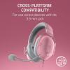 imageRazer BlackShark V2 X Gaming Headset Special Edition  50mm Drivers  Cardioid Mic  Comfortable Noise Isolating Earcups  for PC Mac PS5 Xbox One Nintendo Switch via 35mm Audio Jack  WhiteQuartz Pink