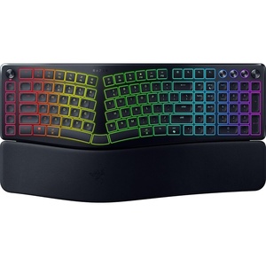 image:imageRazer Pro Type Ergo Wireless Split Ergonomic RGB Keyboard  Adjustable Tilt Wrist Rest Natural Typing Multi Device Connectivity 24 GHz Bluetooth USB Type C WindowsMac Compatible  Black